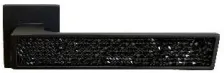 Дверная ручка на квадратном основании Linea Cali ZEN 1366/019 VE черный матовый/черный хрусталь SWAROVSKI