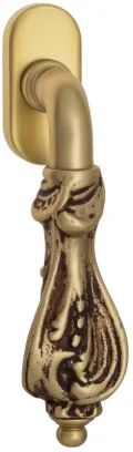 Ручка оконная Venezia \"FLORENCE\" FW французcкое золото + коричневый