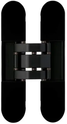 Петля скрытой установки универсальная Otlav Invisacta 230 3D (120x23 мм) 60кг черный матовый