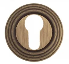 Накладка дверная под цилиндр на круглом основании Venezia CYL-1 D8 матовая бронза 2 шт.