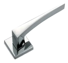 Дверная ручка на квадратной розетке Sicma H5 175.CL.18 RQ полированный хром (пластиковая база 45x45мм)