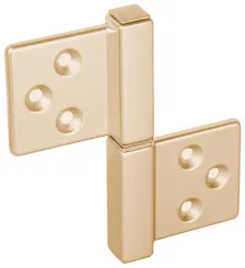 Петля накладная без врезки универсальная разборная Fratelli Cattini 143Q 38-35 BS матовая латунь