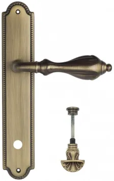 Дверная ручка Venezia \"ANAFESTO\" WC-4 на планке PL98 матовая бронза