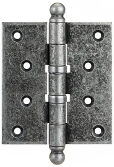 136FA403 Петля дверная универсальная с колпачком ALDEGHI PREMIUM 102x76x3 античное серебро