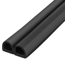 Уплотнитель без клеевой основы Fuaro WADH/D-14,2x12,7mm (127), BLACK черный 120 m