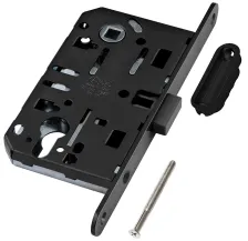 Замок магнитный под цилиндровый механизм AGB MEDIANA POLARIS B06103.50.93.640 с ответной планкой черный