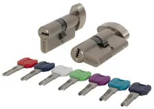 Цилиндровый механизм Punto MaxPro7002Knob80mm(35+10+35) SN никель 7key с вертушкой