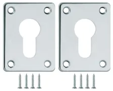 Декоративная накладка Fuaro ESC083-CP-8 хром на цилиндр сталь (2 шт.)
