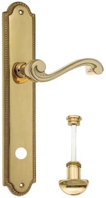 Дверная ручка Venezia \"VIVALDI\" WC-2 на планке PL98 полированная латунь