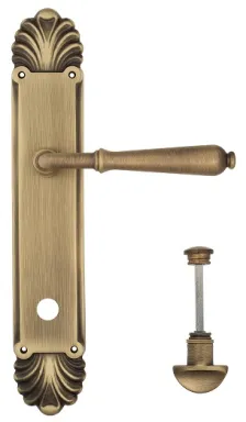 Дверная ручка Venezia \"CLASSIC\" WC-2 на планке PL87 матовая бронза