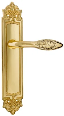 Дверная ручка Venezia \"CASANOVA\" на планке PL96 полированная латунь