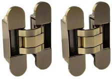 Петля скрытой установки ELEMENTIS 120x30 мм, 50 кг бронза античная (аналог Otlav)