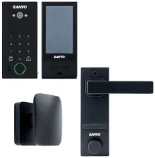 Электронный замок Sanyo D600 Usmart Go DM70 с WiFi, с видеодомофоном, черный