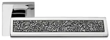 Дверная ручка на квадратном основании Linea Cali RIFLESSO rocks GREY 1359/019 CR хром глянцевый/хрусталь SWAROVSKI