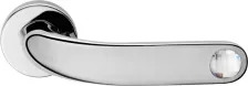 Дверная ручка на круглом основании Linea Cali POINT CRYSTAL 1596/023 CR хром глянцевый/хрусталь SWAROVSKI