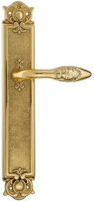 Дверная ручка Venezia \"CASANOVA\" на планке PL97 полированная латунь