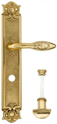 Дверная ручка Venezia \"CASANOVA\" WC-2 на планке PL97 полированная латунь
