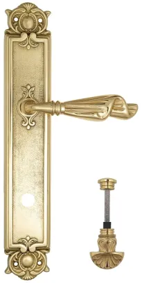 Дверная ручка Venezia \"OPERA\" WC-4 на планке PL97 полированная латунь