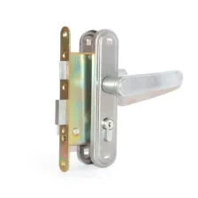 Замок врезной цилиндровый с защелкой в комплекте с ручкой Zenit ЗВ4-3.03 (бриллиант), 4 кл.