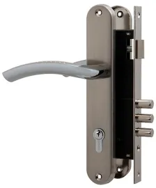 Замок цилиндровый с в комплекте с ручкой Fuaro LOCKSET.9013 (SET F9011) SN/CP матовый никель/хром