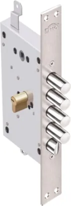 Корпус врезного замка с защёлкой Elbor Рубин 1.08.21 с тягами /56152/