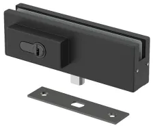 Замок для стеклянной двери Armadillo Range.GL.L10 BL черный