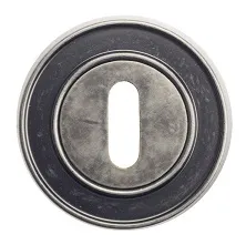 Накладка дверная под ключ буратино на круглом основании Venezia KEY-1 D6 античное серебро 2 шт.