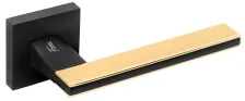 Дверная ручка на квадратном основании FANTOM \"Ирма\" MB/Gold черный/золото