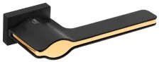 Дверная ручка на прямоугольном основании FANTOM \"Патти\" MB/Gold черный/золото