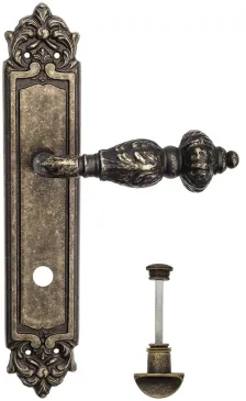 Дверная ручка Venezia \"LUCRECIA\" WC-2 на планке PL96 античная бронза