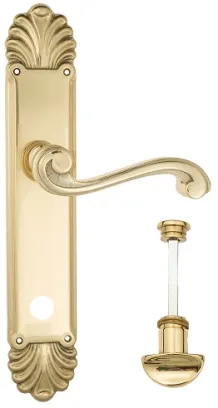 Дверная ручка Venezia \"VIVALDI\" WC-2 на планке PL87 полированная латунь