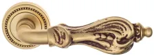 Дверная ручка на круглом основании Venezia \"FLORENCE\" D3 французcкое золото + коричневый