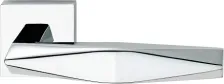 Дверная ручка на квадратной розетке Linea Cali PRISMA 1280/019 MC хром глянцевый/хром матовый