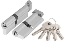 Цилиндровый механизм Ajax (AX202/100) AX2002Knob100 (45+10+45) CP хром с вертушкой