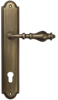 Дверная ручка Venezia \"GIFESTION\" CYL на планке PL98 матовая бронза