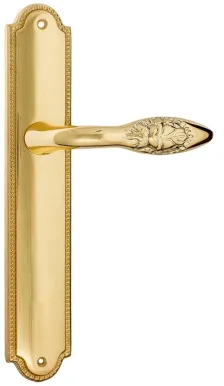 Дверная ручка Venezia \"CASANOVA\" на планке PL98 полированная латунь