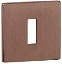 Накладка под ключ Буратино на квадратном основании Tupai 4048 Q S5-160 матовая медь