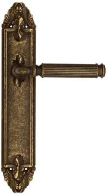 Дверная ручка Venezia \"MOSCA\" на планке PL90 античная бронза