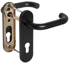 Ручка дверная Fuaro FP.DH72.0433 SS 201 BLACK с пружиной, нержавейка 201, черный, квадрат 9x140 мм