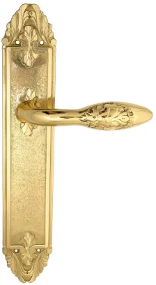 Дверная ручка Venezia \"CASANOVA\" на планке PL90 полированная латунь