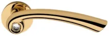 Дверная ручка на круглом основании Linea Cali NAU crystal 1549/023 OZ золото глянцевое/хрусталь SWAROVSKI