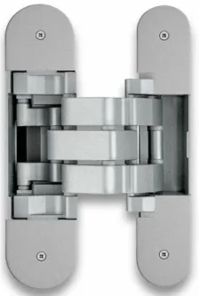 Петля скрытой установки универсальная Otlav Invisacta 570 3D (120x23 мм) 60кг серебро матовое