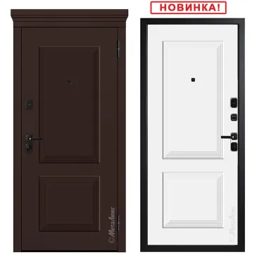 Входная дверь Статус М666/1 Е5 Горький шоколад/Белый
