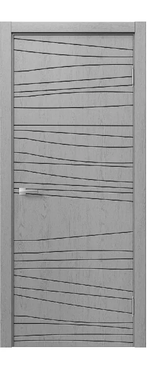 Межкомнатная дверь «STEFANY WOOD 1025» – RAL 7040