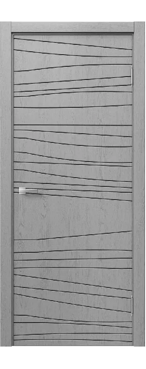 Межкомнатная дверь «STEFANY WOOD 1025» – RAL 7040