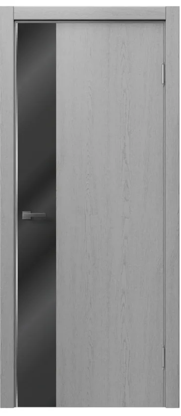Межкомнатная дверь «STEFANY WOOD 5007» – RAL 7040 (Лакобель черный)