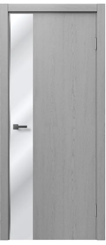 Межкомнатная дверь «STEFANY WOOD 5007» – RAL 7040 (Лакобель белый)