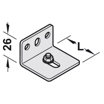 Крепежный уголок для настенного монтажа Hafele 1 шт. арт. 940.42.061