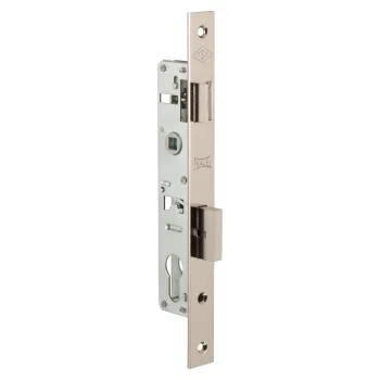 Корпус узкопрофильного замка с защелкой Kale Kilit 153 (20 mm) w/b (никель)