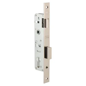 Корпус узкопрофильного замка с защелкой Kale Kilit 153 (30 mm) w/b (никель)